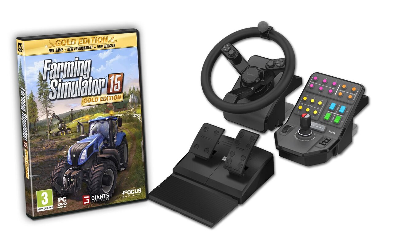 Volant Farming Simulator+ Pédalier+panneau De Contrôle - PC